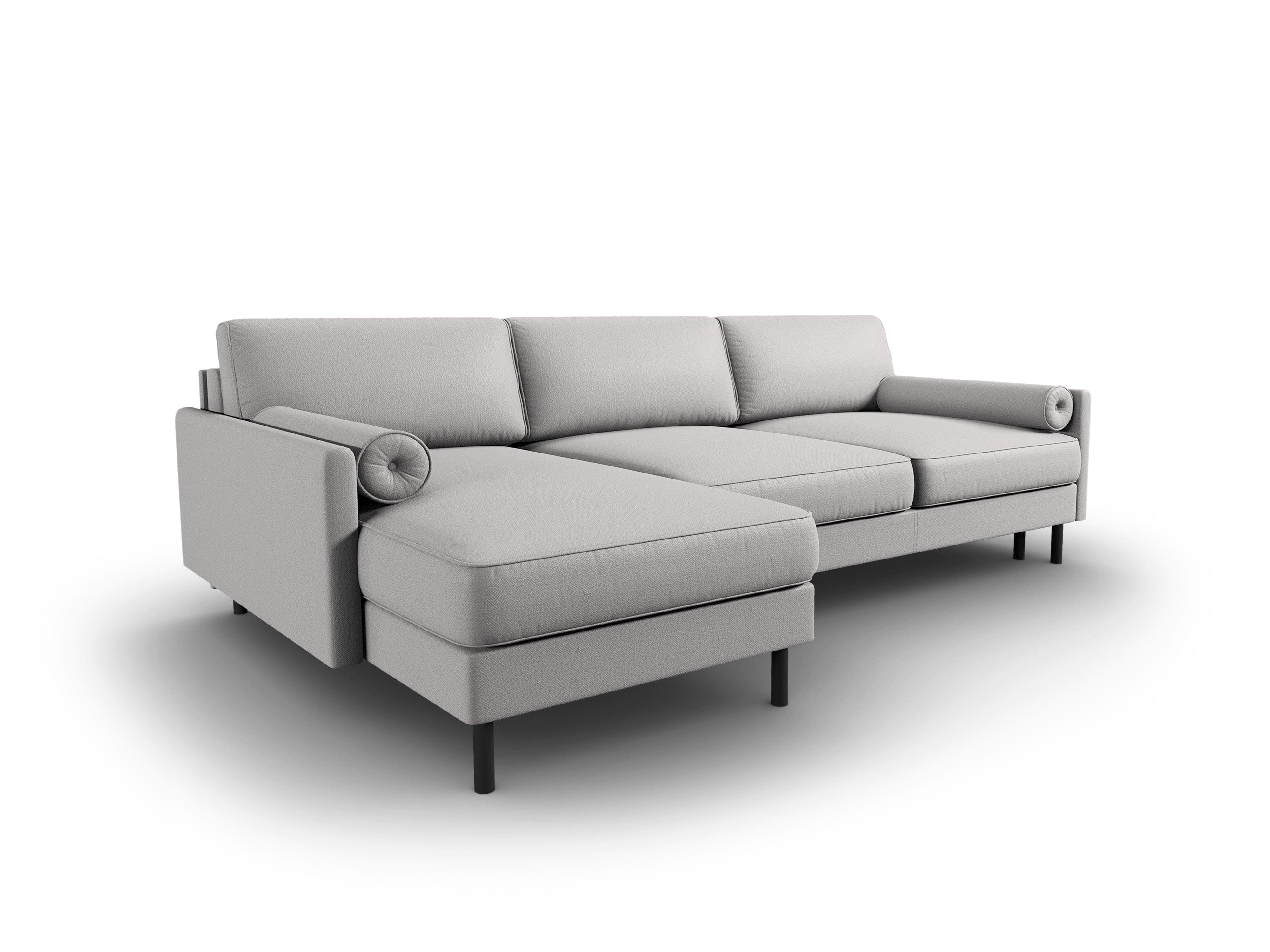 Narożnik lewostronny z funkcją spania SCOTT jasnoszary Micadoni    Eye on Design