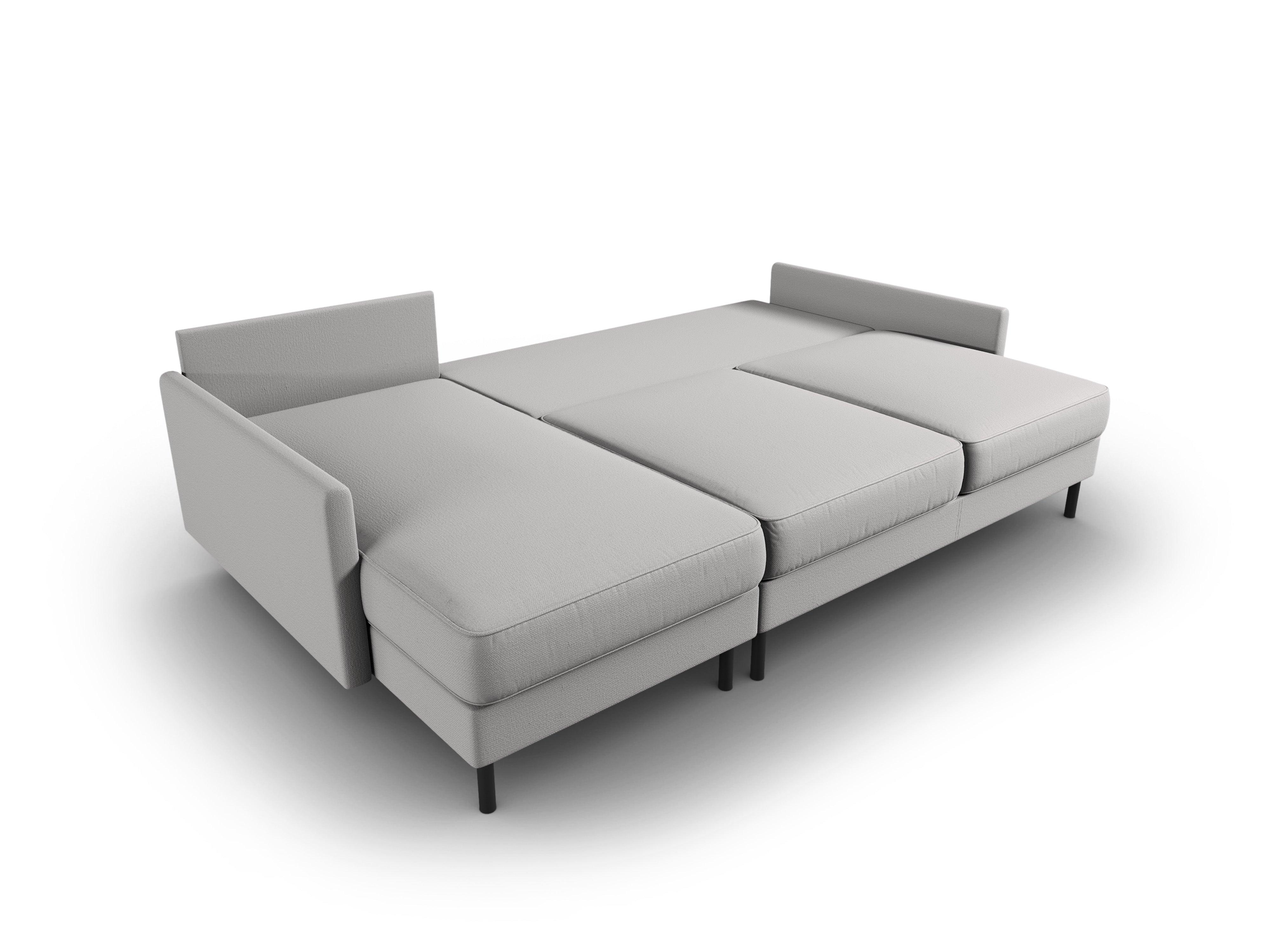 Narożnik lewostronny z funkcją spania SCOTT jasnoszary Micadoni    Eye on Design