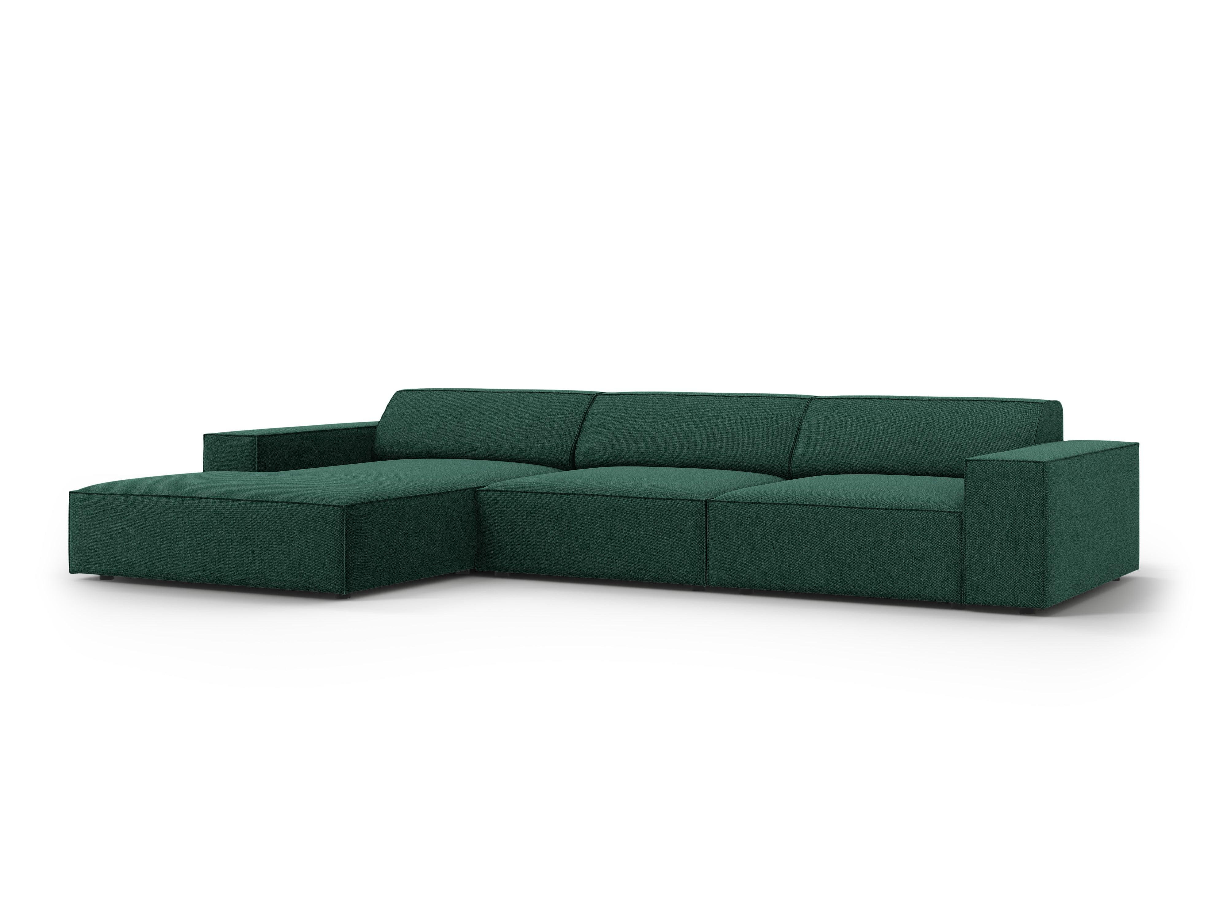 Narożnik lewostronny 4-osobowy JODIE zielony Micadoni    Eye on Design