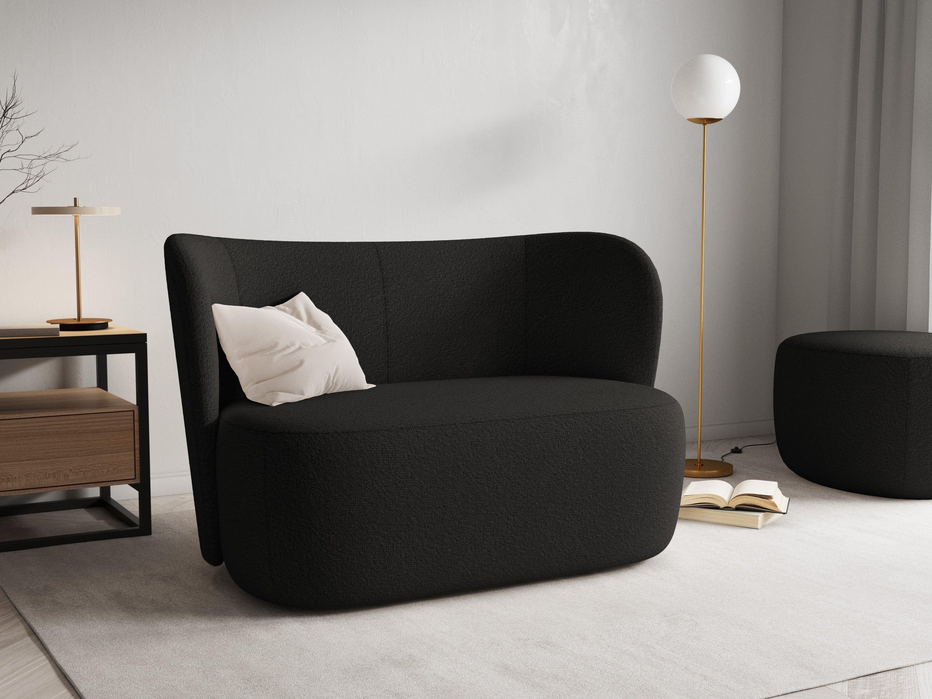 Puf SAAMIT boucle czarny Micadoni    Eye on Design