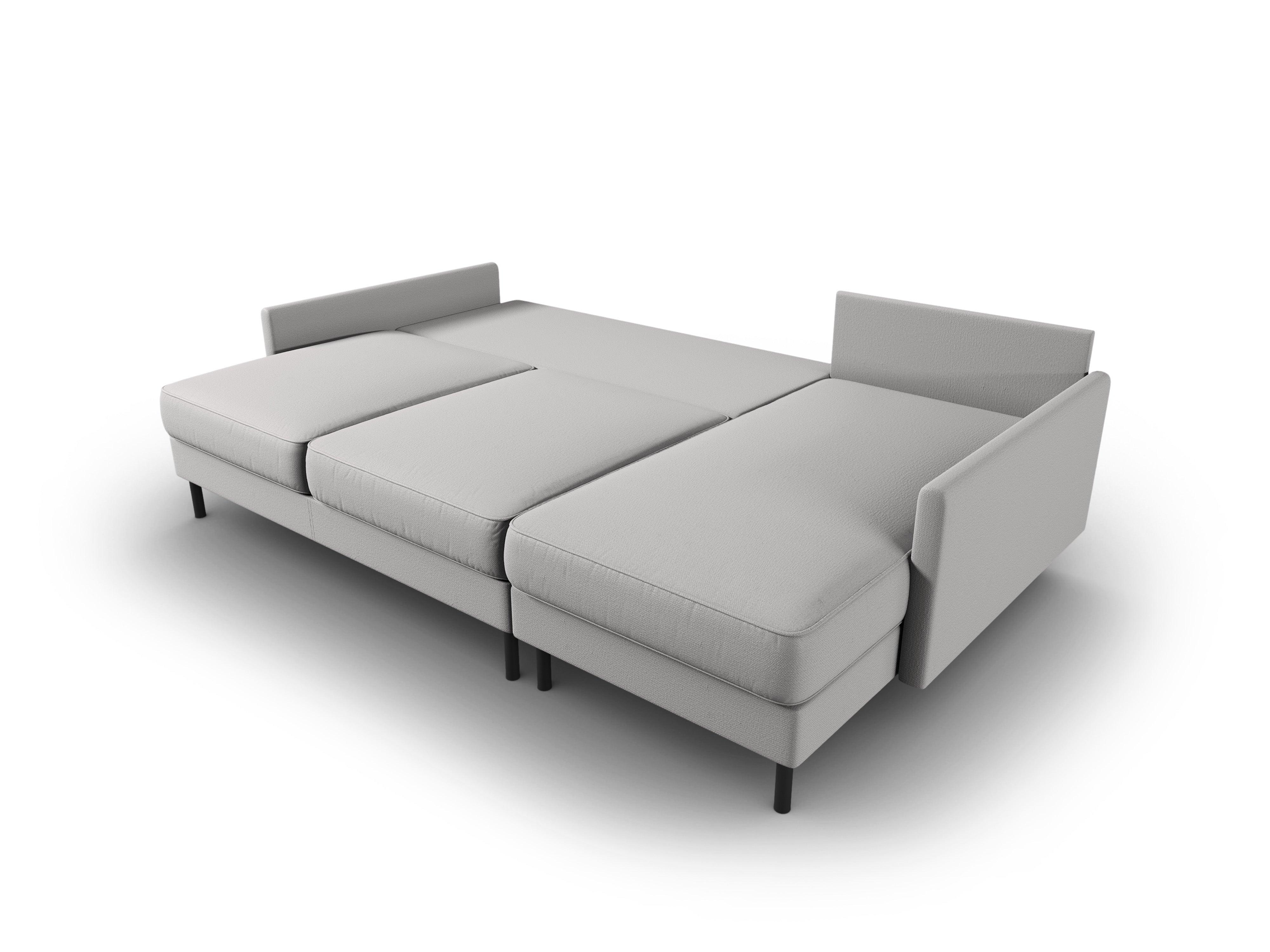 Narożnik prawostronny z funkcją spania SCOTT jasnoszary Micadoni    Eye on Design