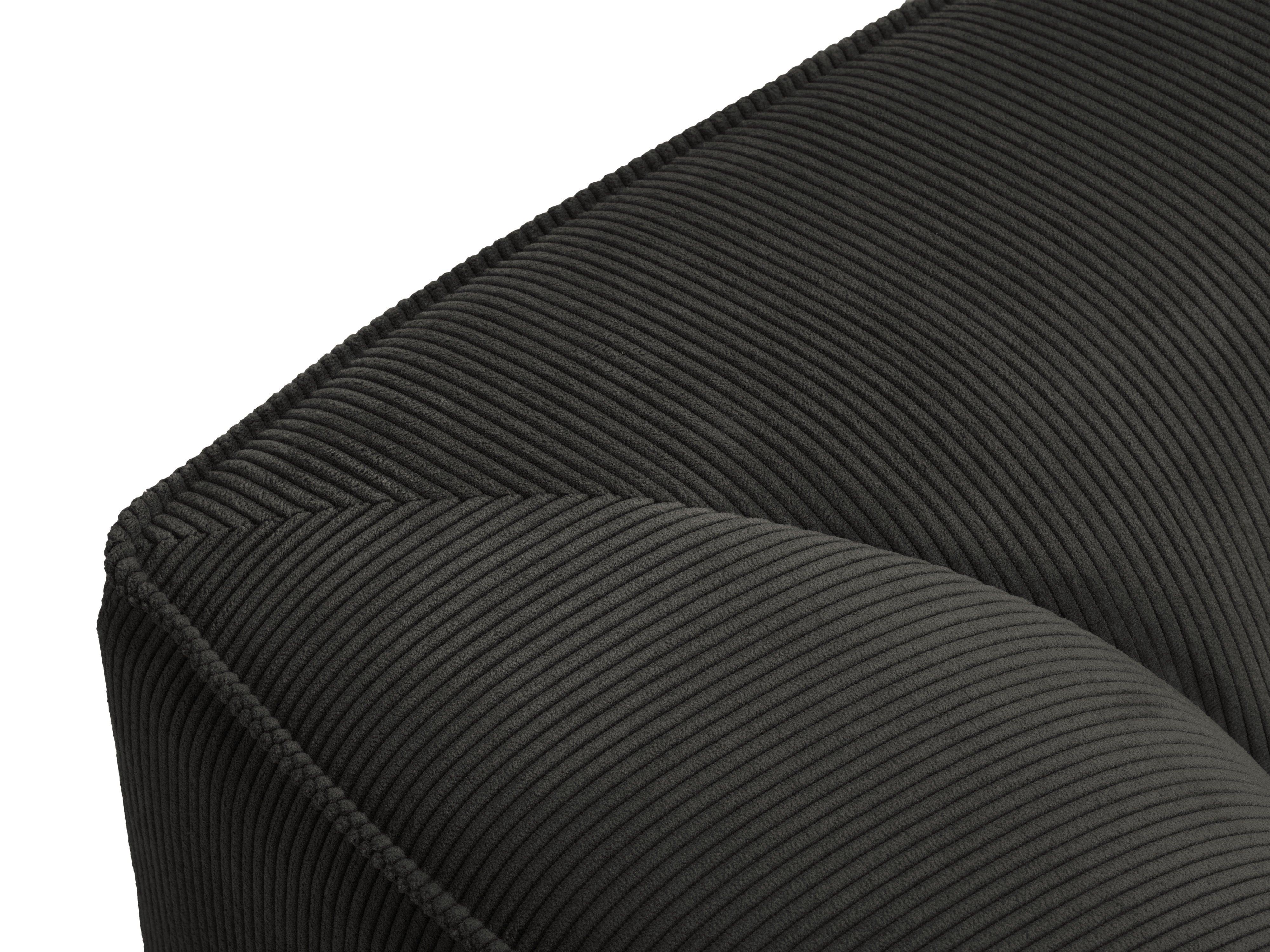 Sofa narożna sztruksowa prawostronny RUBY ciemnoszary Micadoni    Eye on Design