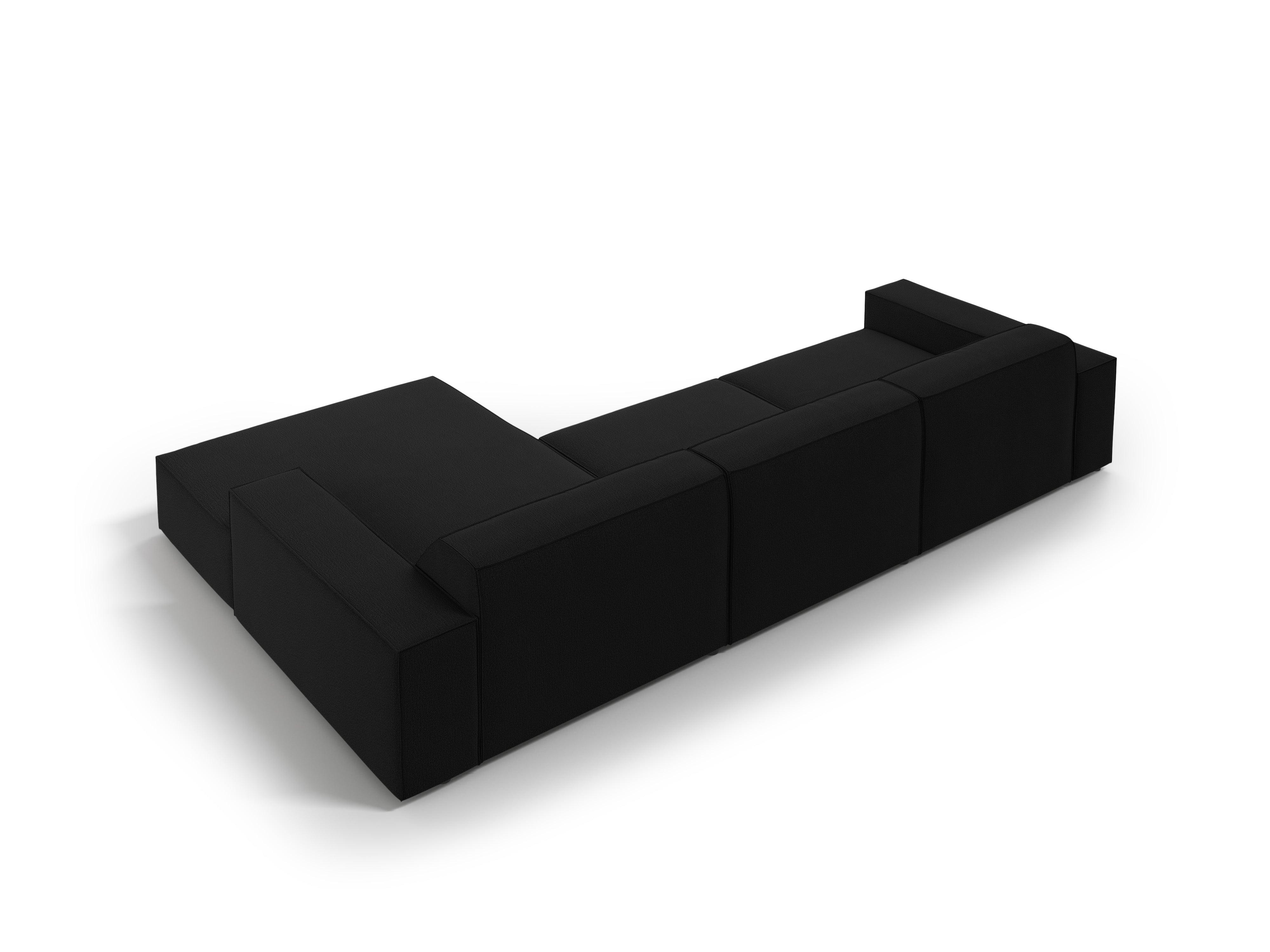 Narożnik prawostronny 4-osobowy JODIE czarny Micadoni    Eye on Design