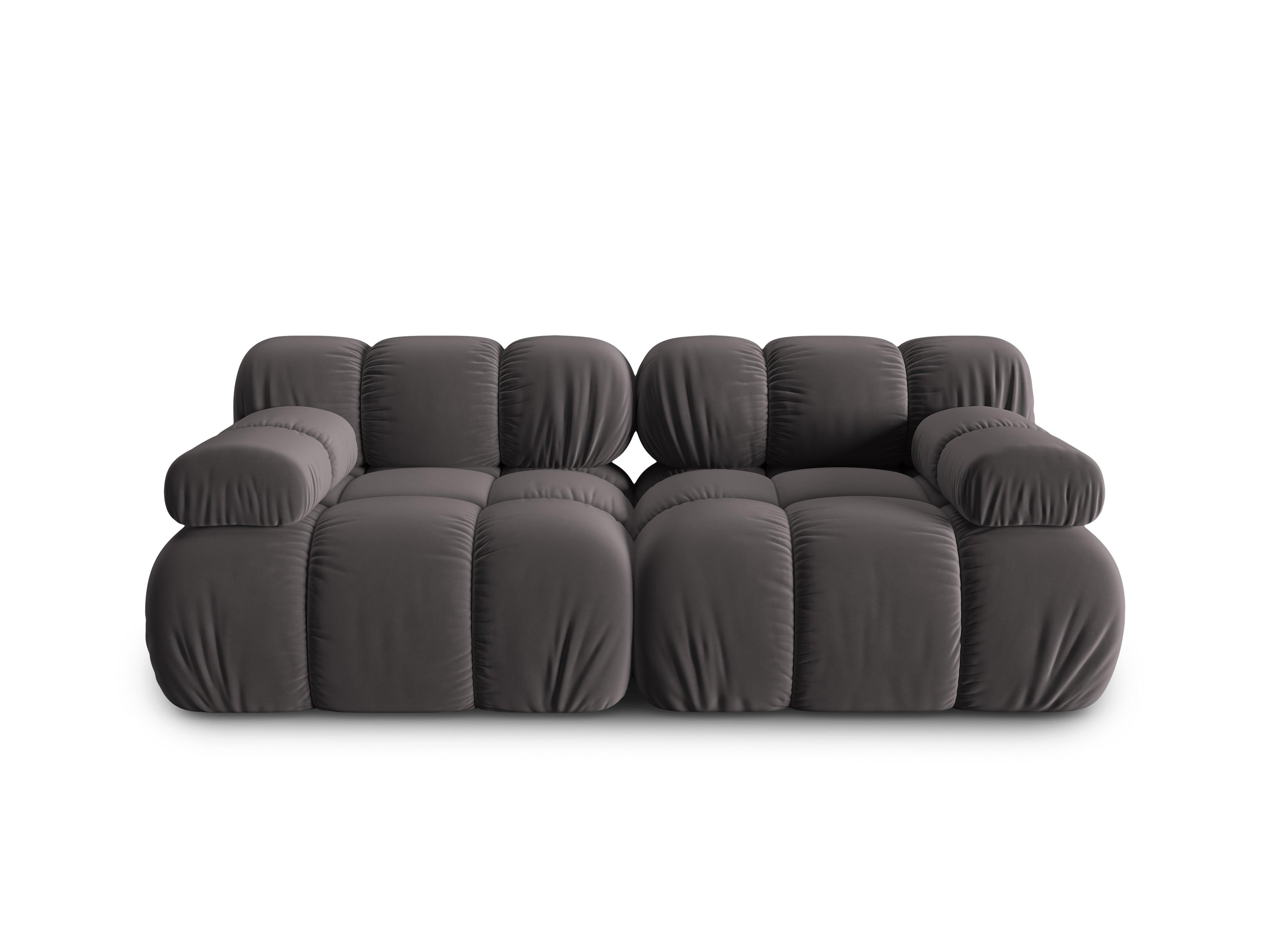 Sofa aksamitna 2-osobowa TROPEA ciemnoszary Milo Casa    Eye on Design