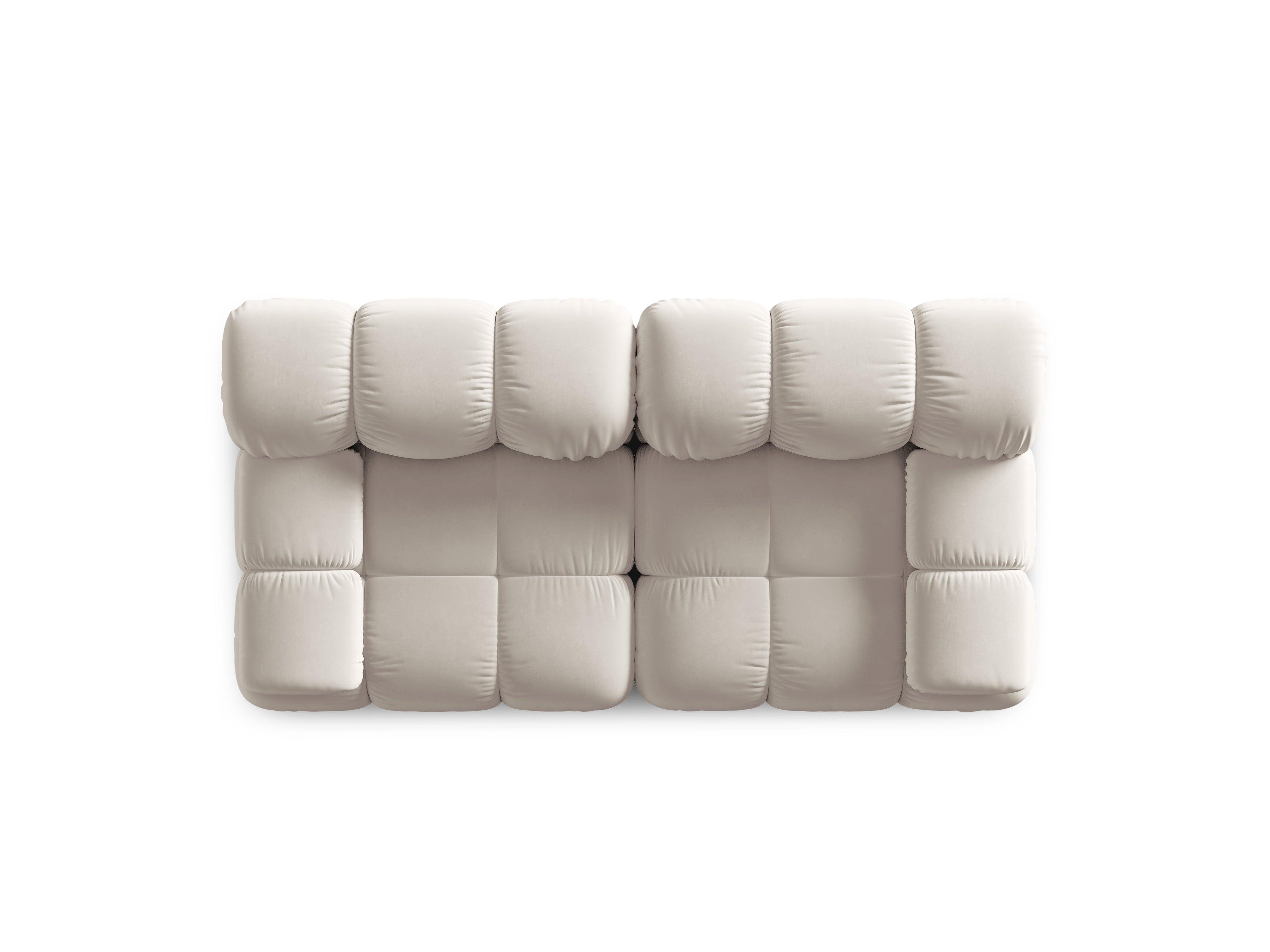 Sofa aksamitna 2-osobowa TROPEA jasnobeżowy Milo Casa    Eye on Design